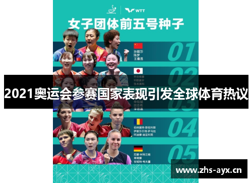 2021奥运会参赛国家表现引发全球体育热议